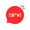 bad word in bubble like swear icon