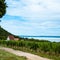 BADACSONYTOMAJ, HUNGARY - JULY 3, 2020: Scenic view of lake Balaton, Hungary