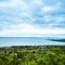 BADACSONYTOMAJ, HUNGARY - JULY 3, 2020: Scenic view of lake Balaton, Hungary