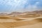 Badain Jaran Desert with sand dunes