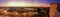 Badajoz panoramic view at sunset