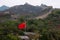 Badaling Great Wall and China Nation Flag