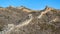 Badaling, panorama of the great Chinese wall built by hand in the mountains, wonder of the world