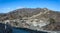 Badaling, panorama of the great Chinese wall built by hand in the mountains, wonder of the world