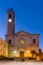 Badalona, Spain. Church of Santa Maria in evening time