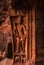 Badami cave sculptures of hindu gods carved on walls ancient stone art in details