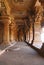 Badami Caves, Karnataka, India. Cave 3 : Carved figure of Vishnu as Narasimha, half human, half lion. Brackets of pillars, has car