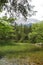 Badesee lake in Garmisch-Partenkirchen, Bavaria, Germany