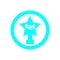 Badge, certificate, medal, quality, reward, Award Plaque, Award Ribbon. Cyan color award icon