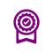 Badge, certificate, medal, quality, reward, Award Plaque, Award Ribbon, purple color award icon