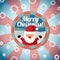 Badge with cute santa claus, and -Merry Christmas