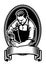 Badge design of barista making the latte art