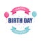 Badge design for happy birth day,vector illustrations