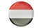 Badge with flag of Yemen, 3D rendering