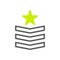 Badge icon duotone grey vibrant colour military symbol perfect