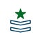 Badge icon navy green icon navy green colour military symbol perfect