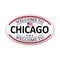 Badge, label or stamp with Chicago, vector illustration