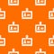 Badge office pattern vector orange