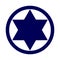 Badge round of Israel Air force flag vector illustration isolated. Proud military symbol of Israel