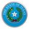 Badge US State Seal Texas 3d illustration