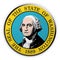 Badge US State Seal Washington 3d illustration