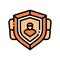 badge video game reward color icon vector illustration