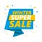 Badge winter super sale, vector illustration