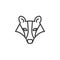 Badger head line icon