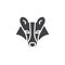Badger head vector icon