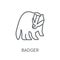 Badger linear icon. Modern outline Badger logo concept on white