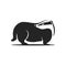 Badger logo template Isolated. Brand Identity. Icon Abstract Vector graphic