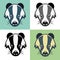Badger Mascot Head Illustration Emblem