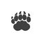 Badger paw print vector icon