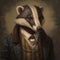 Badger in a Suit - Victorian 1800s Style (AI-Generated)