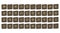 Badges button light player round squares triangles crosses within the framework of brown wooden logs vector elements nature detail