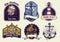 Badges design collection nautical in vintage look