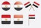 Badges with flag of Egypt