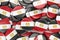 Badges with flag of Egypt, 3D rendering