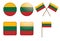 Badges with flag of Lithuania