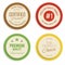 Badges and labels collection. Quality, assurance marks