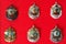 Badges, military school,, collection