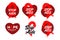 Badges World AIDS Day with hand drawn red ribbon design vector illustration. Aids Awareness icon design for ads, poster, banner,