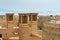 Badgirs, windcatchers on the roof in Yazd. Iran