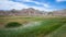 Badland national park during sunny summer. Badland landscape panorama South Dakota