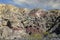 Badland, red lands without vegetation of the Granada Geopark.