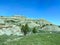 The badlands hills and mountains in Theodore Roosevelt National Park