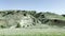 The badlands hills and mountains in Theodore Roosevelt National Park in North Dakota