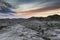 Badlands Landscape at Dusk