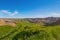 Badlands National Park - Landscape of grasslands and eroded rock formations