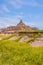 Badlands National Park - Landscape of grasslands and eroded rock formations